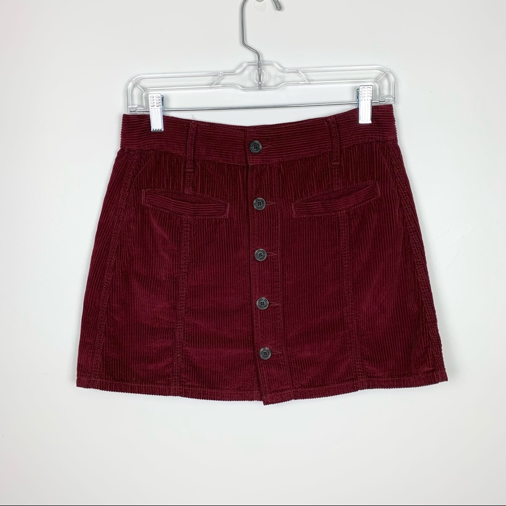 American Eagle Hi-Rise A-Line Corduroy Mini Skirt